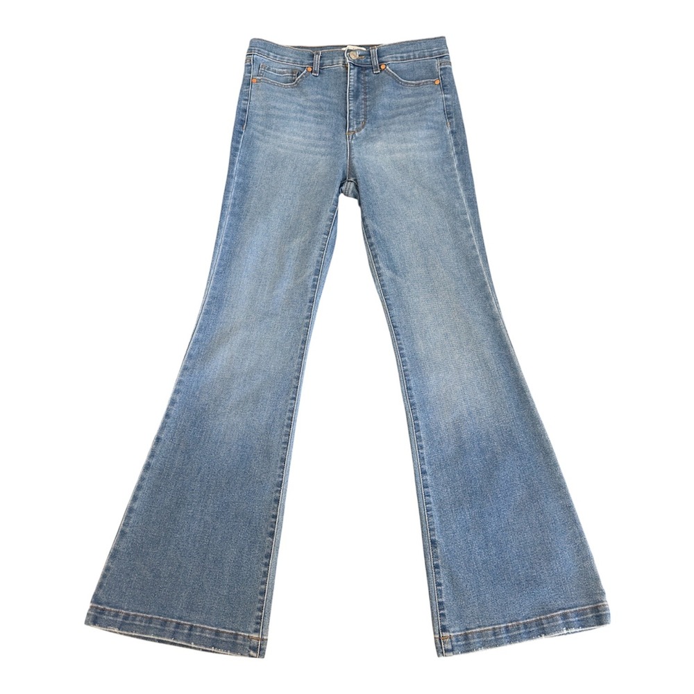 Sofia Jeans by Sofia Vergara Melisa Flare High Rise Medium Wash Blue Denim 10